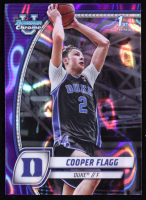 Cooper Flagg 2024-25 Bowman Chrome University Purple Lava Refractors #16 RC at PristineAuction.com