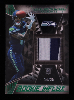 Jaxon Smith-Njigba 2023 Panini Black Rookie Influx Memorabilia Emerald #34 RC #14/25 at PristineAuction.com