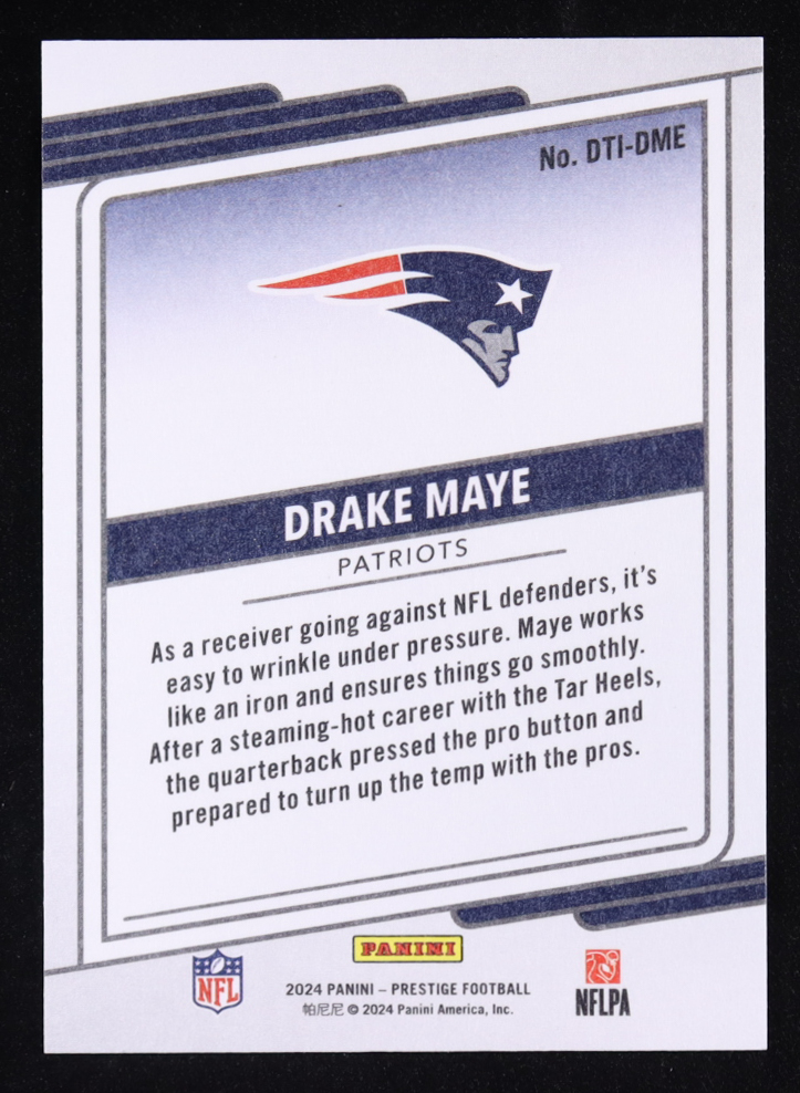 Drake Maye 2024 Prestige Dress to Impress NFL Draft #1 RC at PristineAuction.com Drake Maye 2024 Prestige Dress to Impress NFL Draft #1 RC at PristineAuction.com