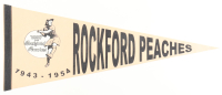 Vintage Rockford Peaches Felt Commemorative Pennant Flag at PristineAuction.com