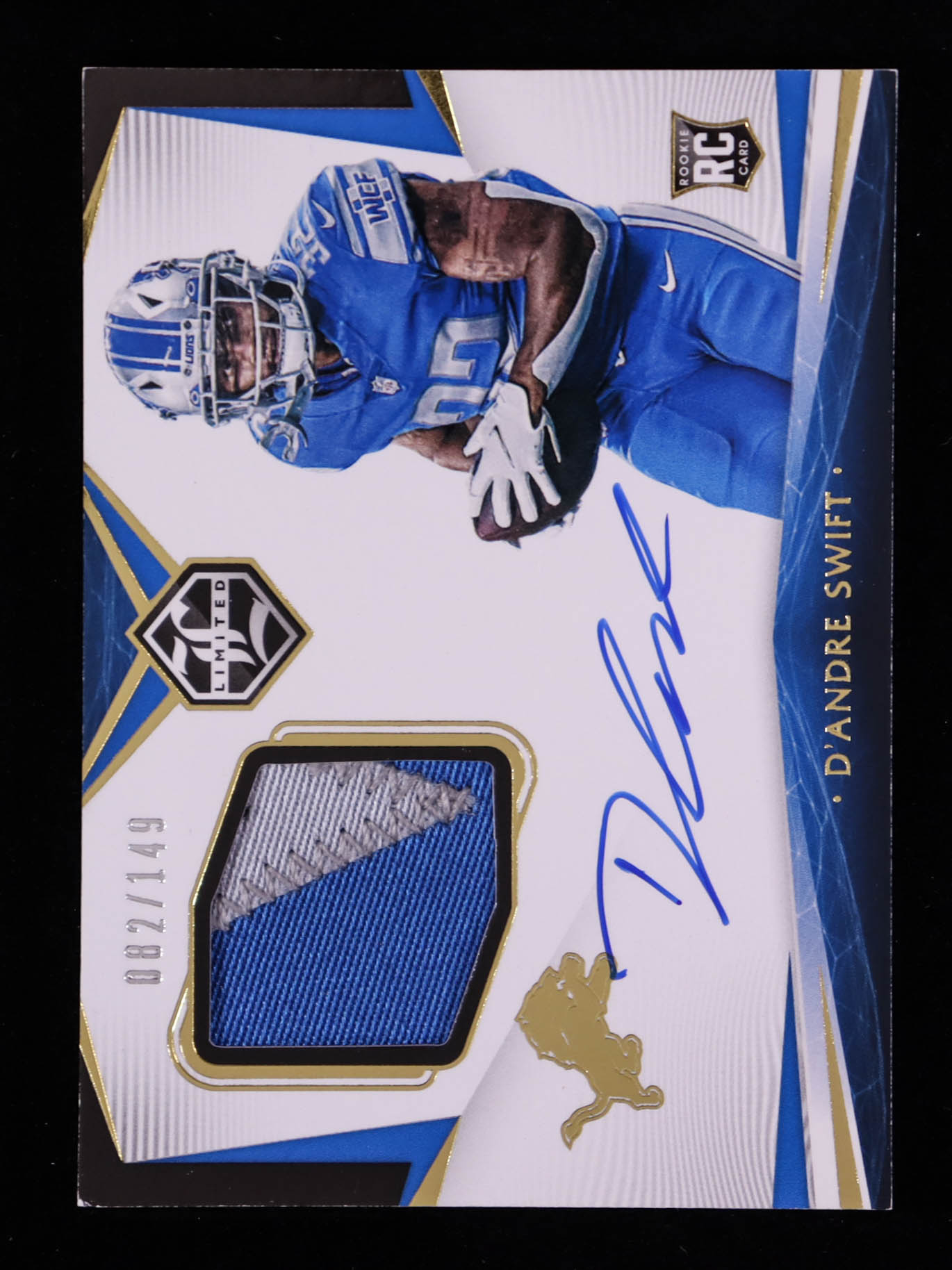 D'Andre Swift 2020 Limited #109 Jersey Autograph RC #82/149 at PristineAuction.com D'Andre Swift 2020 Limited #109 Jersey Autograph RC #82/149 at PristineAuction.com