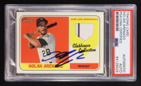 Nolan Arenado Signed 2018 Topps Heritage Clubhouse Collection Relics Game-Used Patch #CCRNA (PSA) at PristineAuction.com