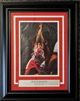 "Pistol" Pete Maravich Signed Hawks Custom Framed Photo (Beckett) at PristineAuction.com