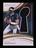 Jalen Hurts 2025 Immaculate Collection Championship Memorabilia #1 #53/99 at PristineAuction.com