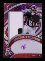 Kyle Pitts 2021 Panini Spectra Radiant Rookie Patch Signatures Neon Purple #8 #16/30 at PristineAuction.com