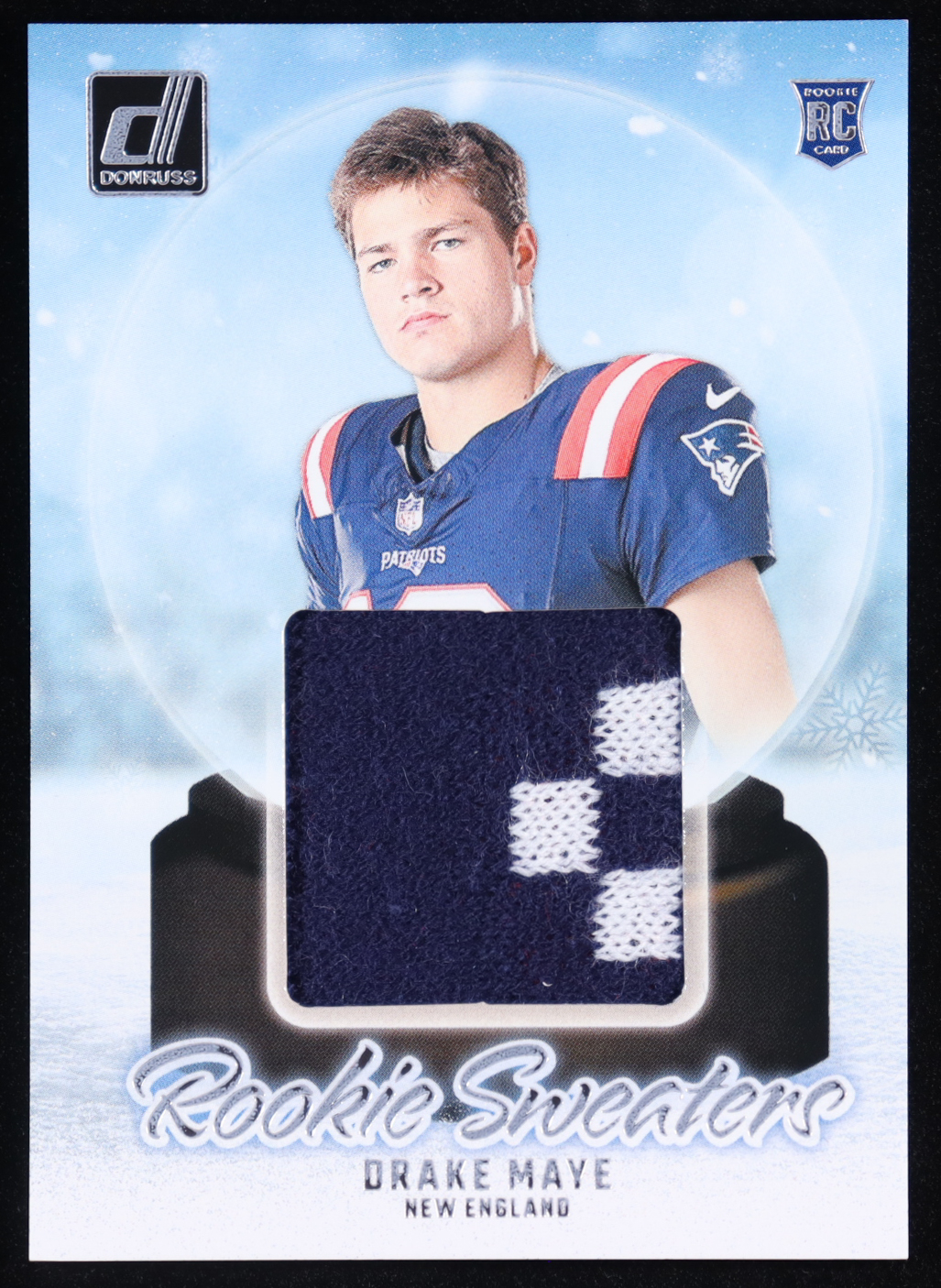 Drake Maye 2024 Donruss Rookie Holiday Sweater #30 RC at PristineAuction.com Drake Maye 2024 Donruss Rookie Holiday Sweater #30 RC at PristineAuction.com