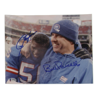 Lawrence Taylor & Bill Parcells Signed Giants 8x10 Photo (Beckett) at PristineAuction.com