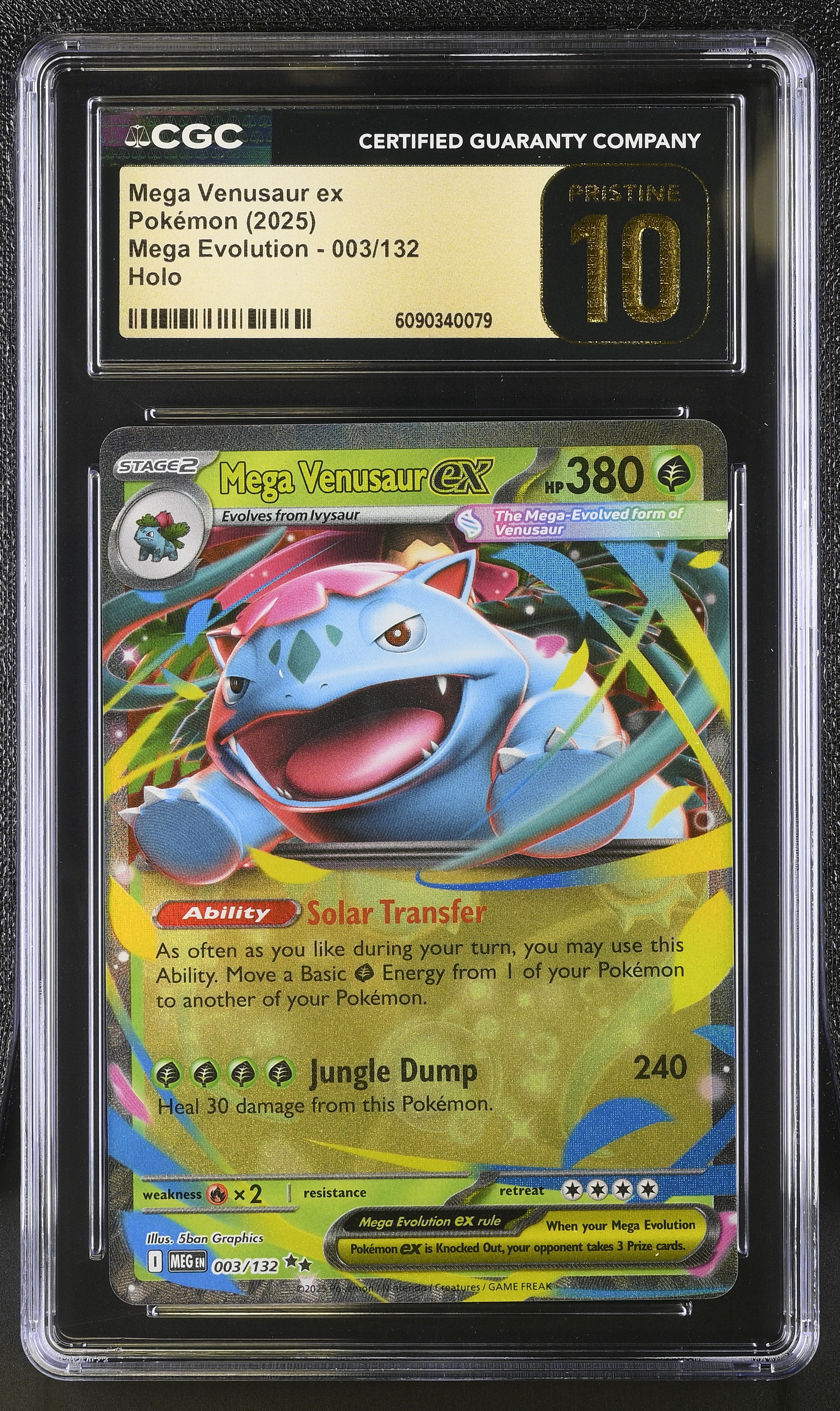 Mega Venusaur Ex 2025 Pokemon TCG Mega Evolution #003 (CGC 10 | Black Label) at PristineAuction.com Mega Venusaur Ex 2025 Pokemon TCG Mega Evolution #003 (CGC 10 | Black Label) at PristineAuction.com