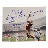 Joe Montana & Dwight Clark Signed 49ers 8x10 Photo Inscribed "The Catch 1.10.82" & "Let's... Beat ALS!!! 9.10.17" (Beckett) at PristineAuction.com