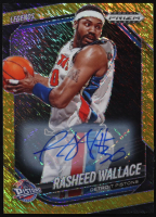Rasheed Wallace 2024-25 Panini Prizm Black Autographs Prizms Gold Shimmer FOTL #276 #09/10 at PristineAuction.com