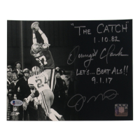 Joe Montana & Dwight Clark Signed 49ers 8x10 Photo Inscribed "The Catch 1.10.82" & "Let's... Beat ALS!!! 9.10.17" (Beckett) at PristineAuction.com