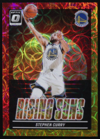 Stephen Curry 2024-25 Donruss Optic Rising Suns Red and Gold International #18 #26/99 at PristineAuction.com