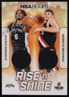 Donovan Clingan / Stephon Castle 2024-25 Hoops Rise N Shine Dual Memorabilia #3 RC at PristineAuction.com