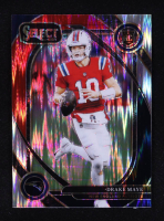 Drake Maye 2024 Select Prizm Black and Red Shock #218 RC at PristineAuction.com