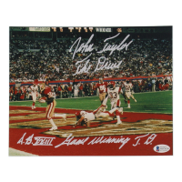John Taylor Signed 49ers 8x10 Photo Inscribed "The Drive" & "SB XXIII Game Winning T.D." (Beckett) at PristineAuction.com