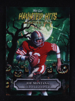 Joe Montana 2025 Wild Card Haunted Hits Monster Hunt Pumpkins Green Laser #JM #3/3 at PristineAuction.com