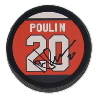 Dave Poulin Signed Flyers Logo Hockey Puck (JSA) at PristineAuction.com