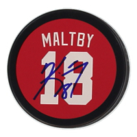 Kirk Maltby Signed Red Wings Logo Hockey Puck (JSA) at PristineAuction.com