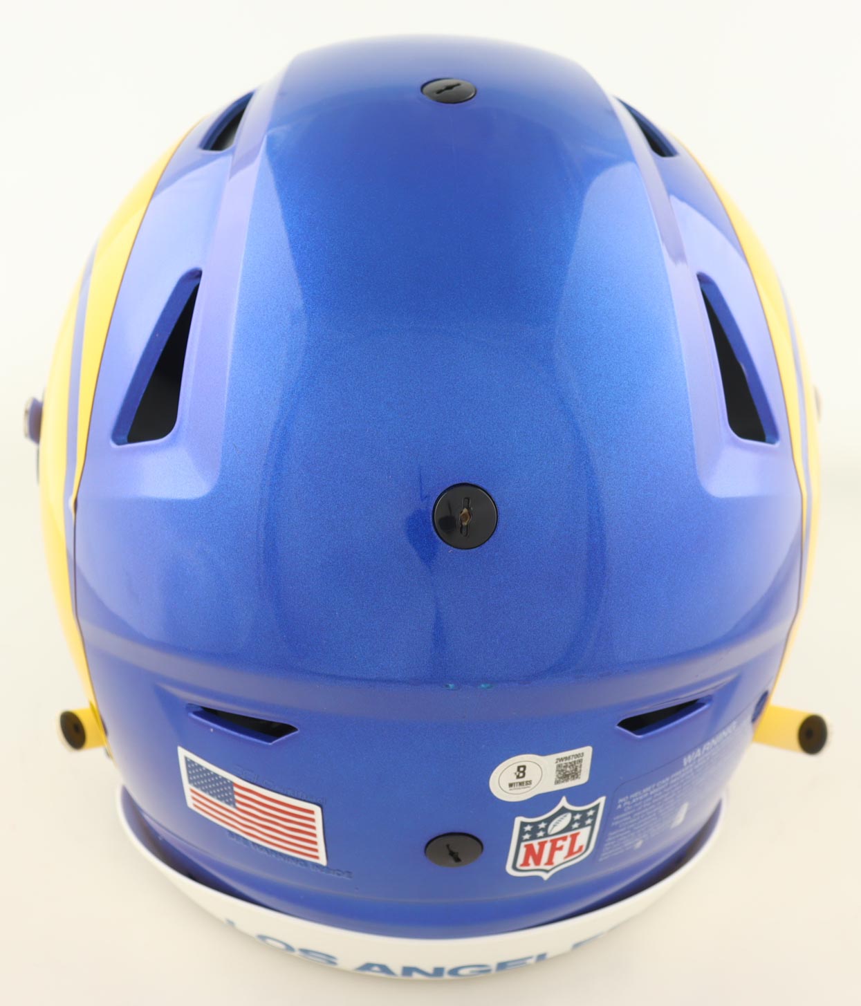 Marshall Faulk Signed Rams Full-Size Authentic On-Field SpeedFlex Helmet With Visor (Beckett) at PristineAuction.com Marshall Faulk Signed Rams Full-Size Authentic On-Field SpeedFlex Helmet With Visor (Beckett) at PristineAuction.com