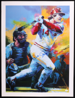 Pete Rose Signed Reds Art Lithograph By Malcolm Farley (JSA) at PristineAuction.com
