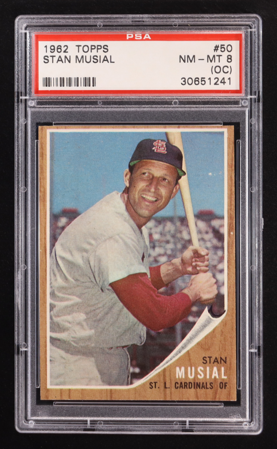 Stan Musial 1962 Topps #50 (PSA 8)(OC) at PristineAuction.com Stan Musial 1962 Topps #50 (PSA 8)(OC) at PristineAuction.com
