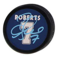 Gary Roberts Signed Maple Leafs Logo Puck (JSA) at PristineAuction.com