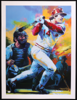 Pete Rose Signed Reds Art Lithograph By Malcolm Farley (JSA) at PristineAuction.com