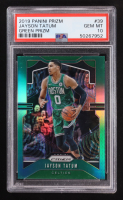 Jayson Tatum 2019-20 Panini Prizm Prizms Green #39 (PSA 10) at PristineAuction.com