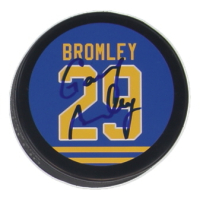 Gary Bromley Signed Sabres Logo Hockey Puck (JSA) at PristineAuction.com