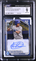Agustin Ramirez 2024 Bowman Chrome Prospect Autographs #CPAAR RC (CGC 9 | Autograph Grade CGC 10) at PristineAuction.com