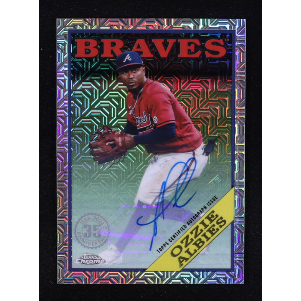 Ozzie Albies 2023 Topps '88 Topps Silver Pack Chrome Series 2 Autographs #2T88C33 #27/50 at PristineAuction.com