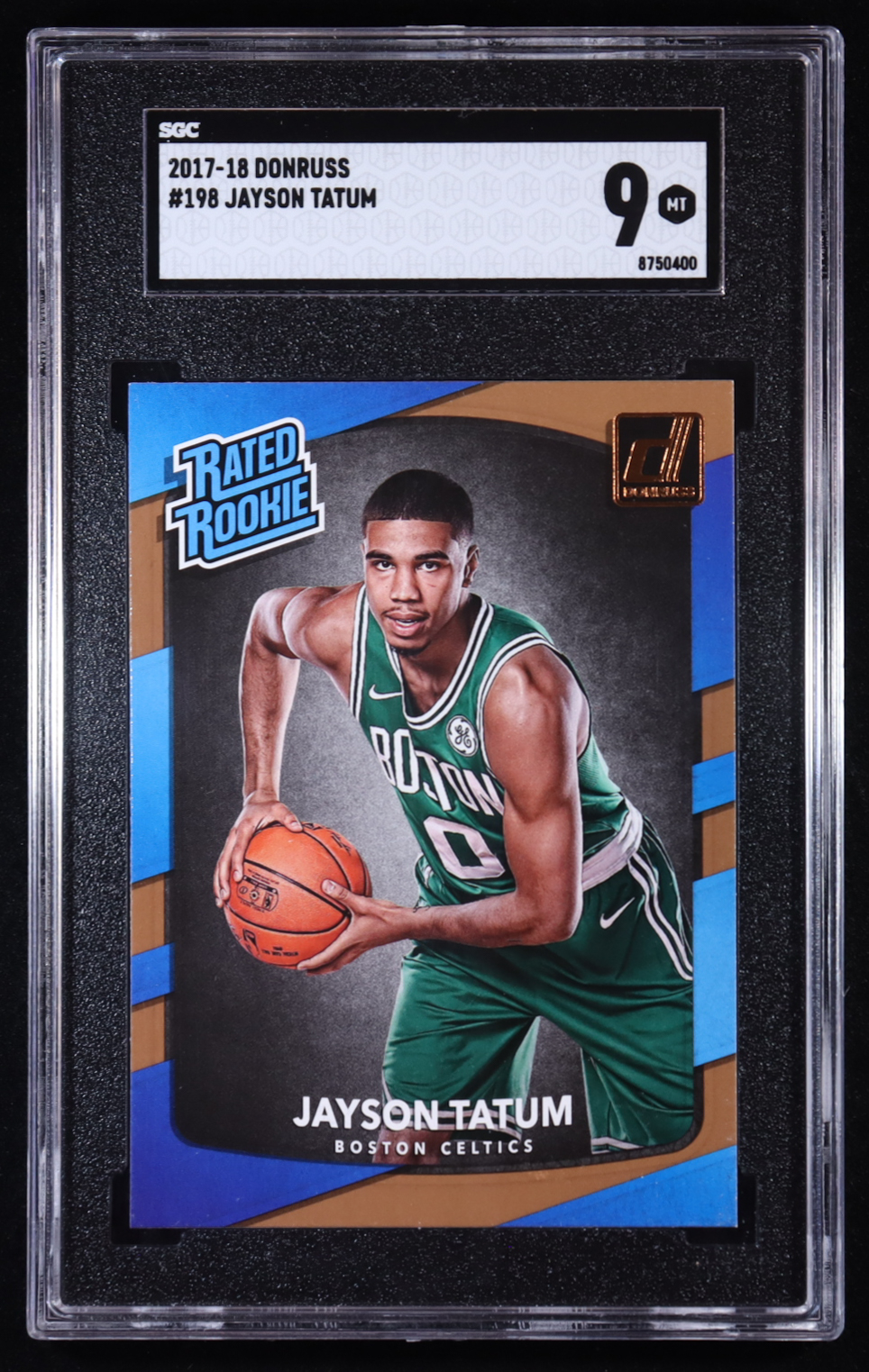 Jayson Tatum 2017-18 Donruss #198 RR RC (SGC 9) at PristineAuction.com Jayson Tatum 2017-18 Donruss #198 RR RC (SGC 9) at PristineAuction.com