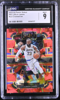 LeBron James 2023-24 Select Prizms Red Cracked Ice #66 (CGC 9) at PristineAuction.com