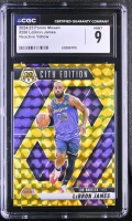 LeBron James 2024-25 Panini Mosaic Mosaic Reactive Yellow City Edition #286 (CGC 9) at PristineAuction.com