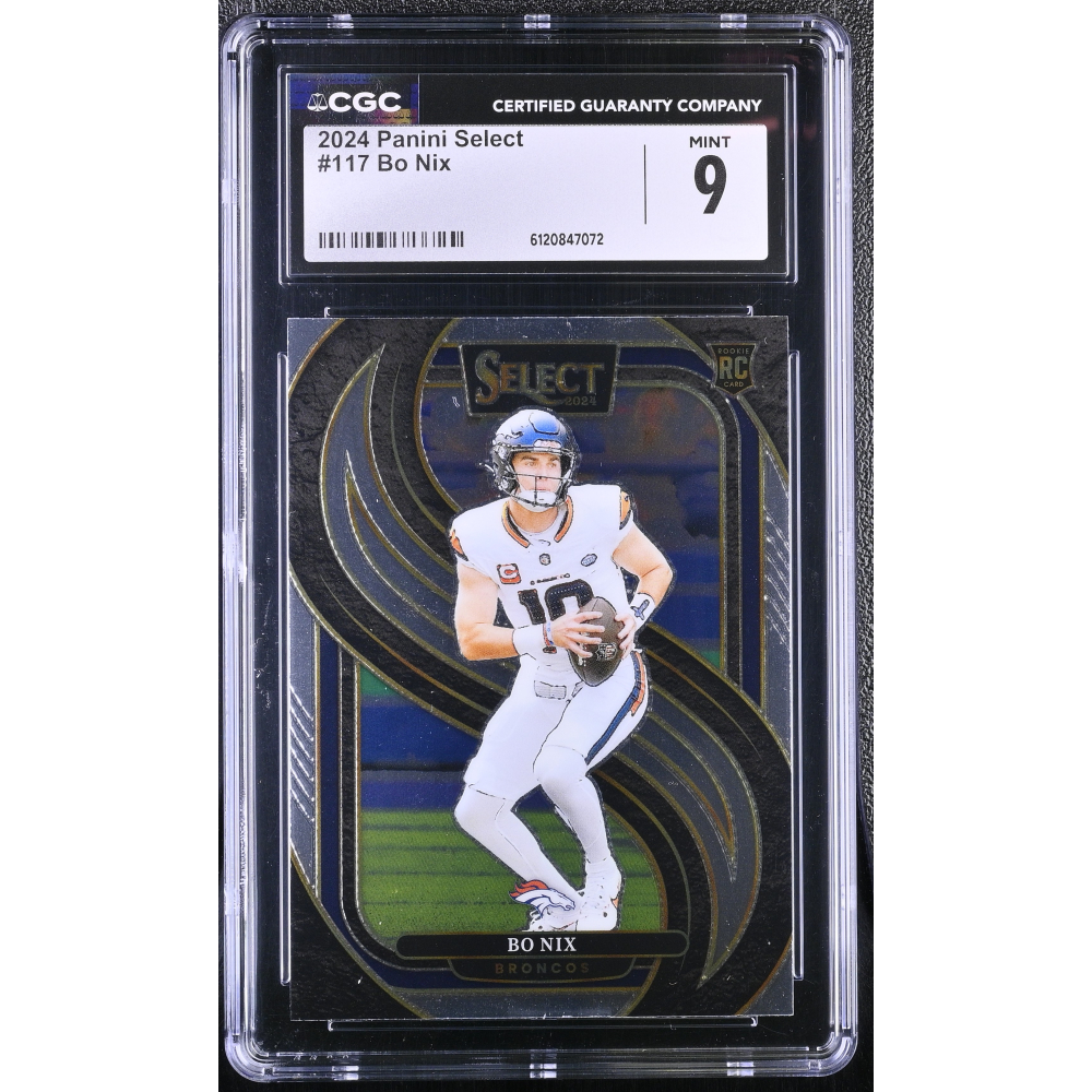 Bo Nix 2024 Panini Select #117 RC (CGC 9) at PristineAuction.com