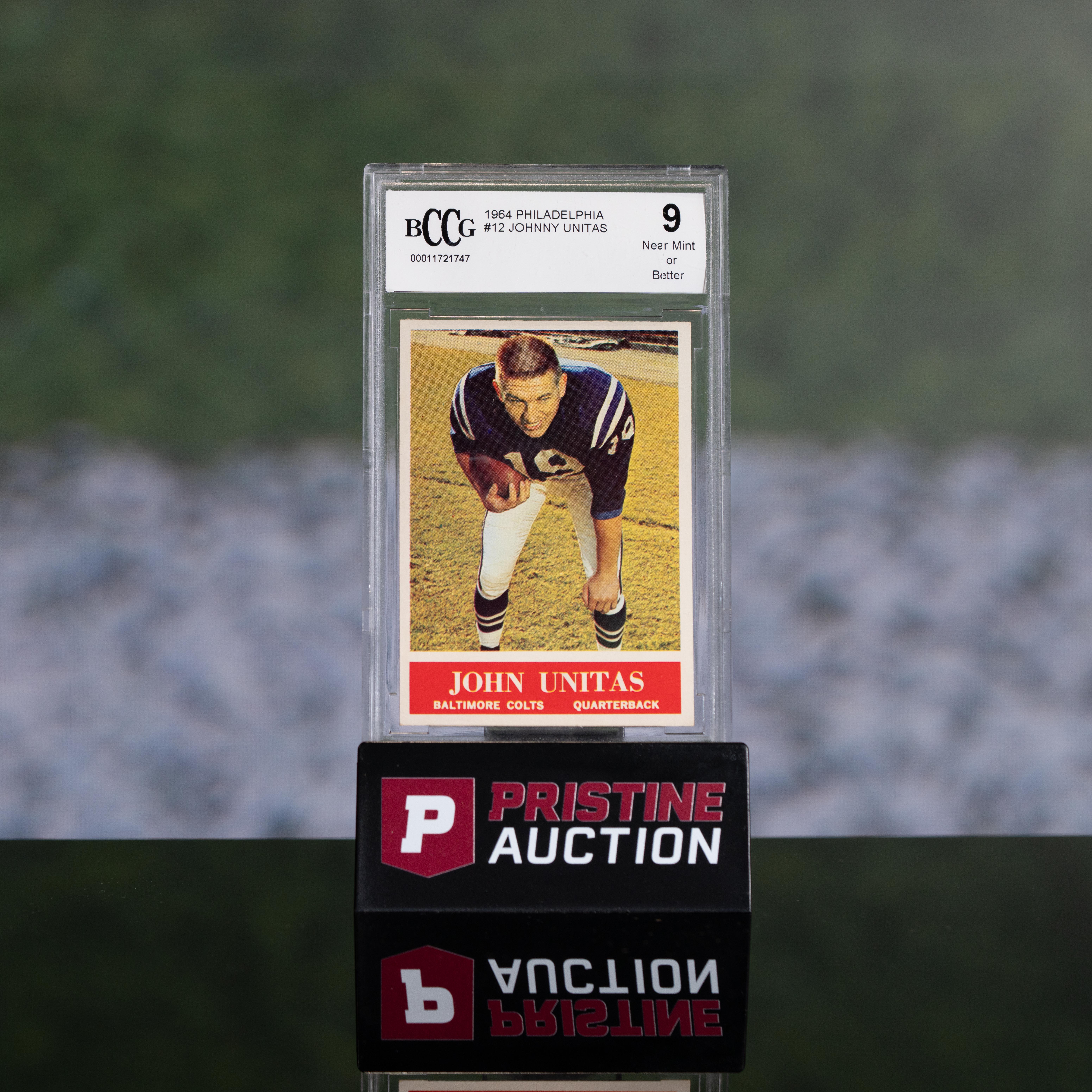 Johnny Unitas 1964 Philadelphia #12 (BCCG 9) at PristineAuction.com Johnny Unitas 1964 Philadelphia #12 (BCCG 9) at PristineAuction.com