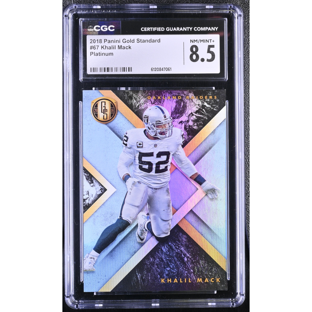 Khalil Mack 2018 Panini Gold Standard Platinum #67 #19/49 (CGC 8.5) at PristineAuction.com