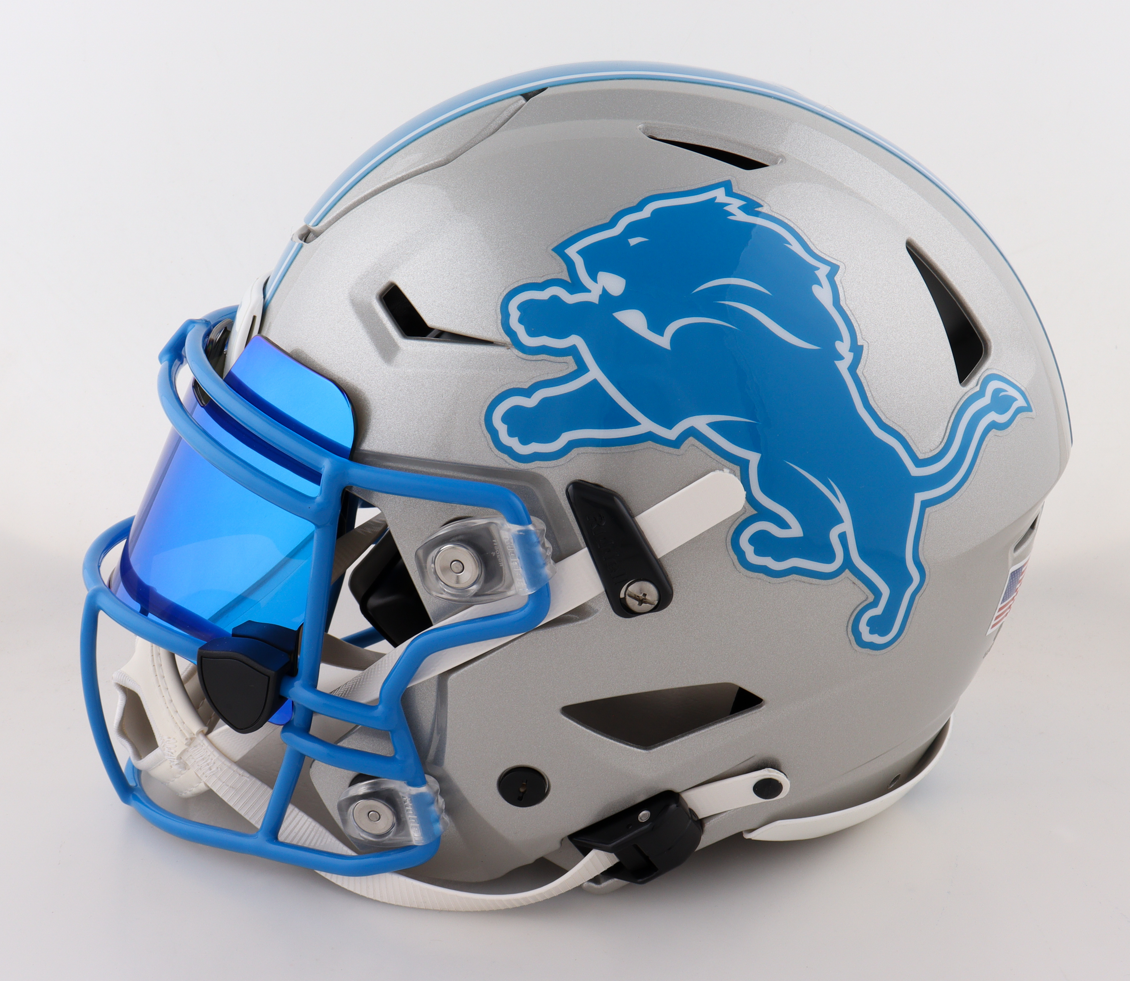 Amon-Ra St. Brown Signed Lions Full-Size Authentic On-Field Speed-Flex Helmet With Visor (Beckett) at PristineAuction.com Amon-Ra St. Brown Signed Lions Full-Size Authentic On-Field Speed-Flex Helmet With Visor (Beckett) at PristineAuction.com