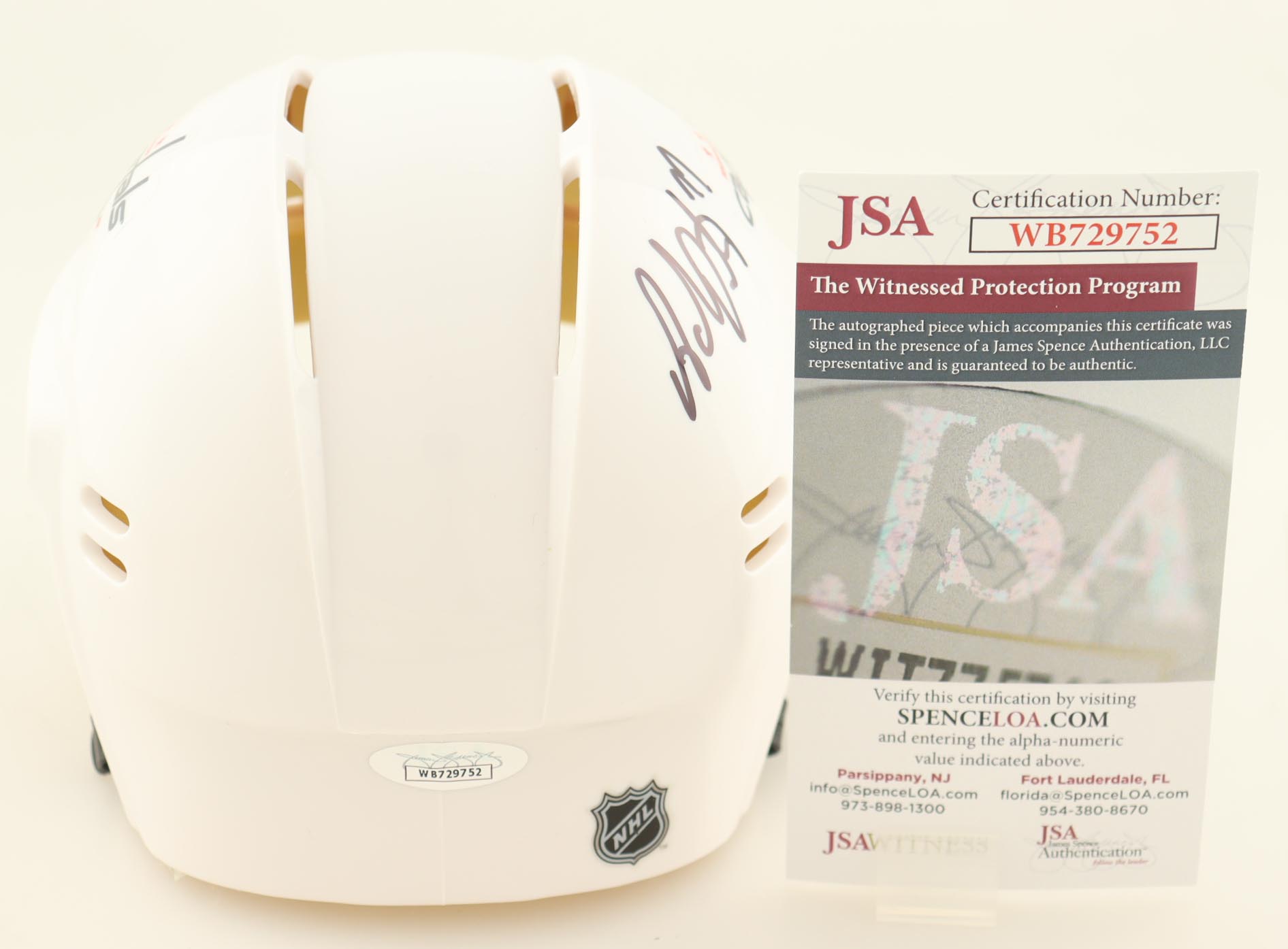 Adam Oates Signed Capitals Mini Helmet Inscribed "HOF 12" (JSA) at PristineAuction.com Adam Oates Signed Capitals Mini Helmet Inscribed "HOF 12" (JSA) at PristineAuction.com