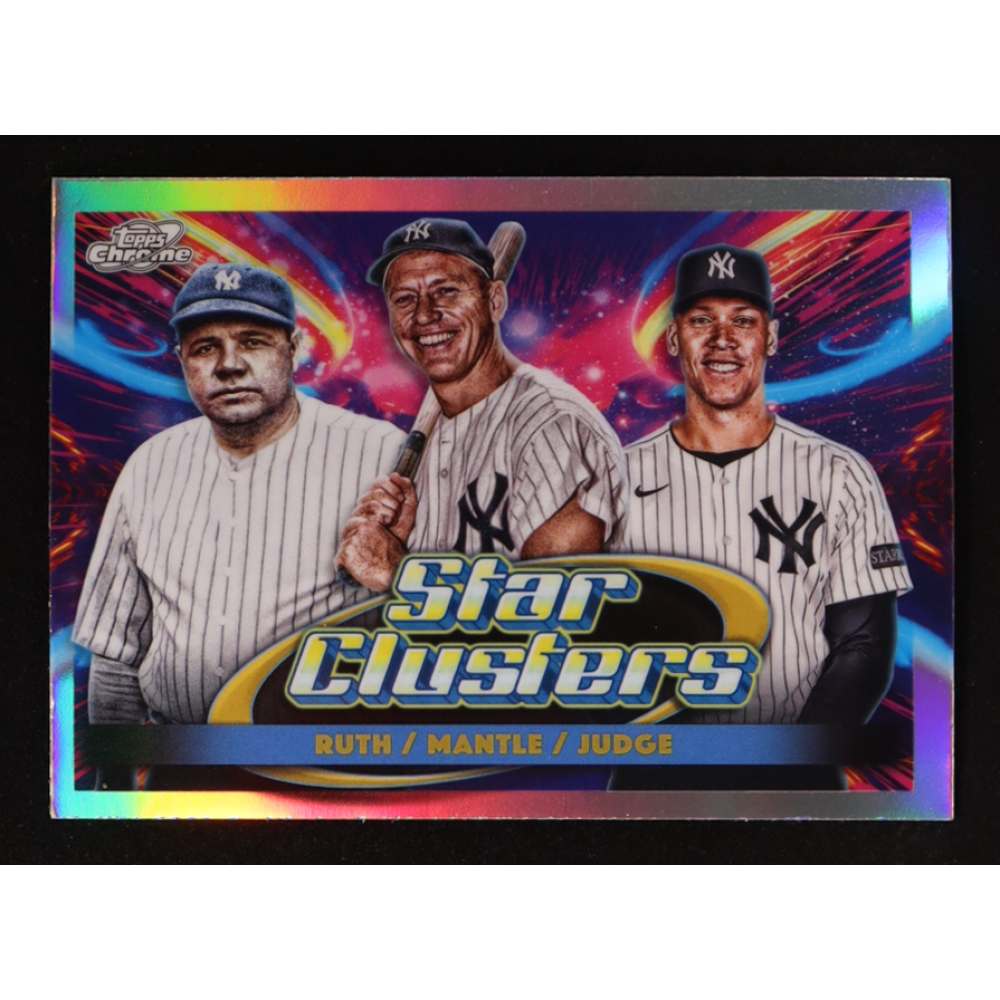 Aaron Judge / Babe Ruth / Mickey Mantle 2025 Topps Chrome Star Clusters #TSC-2 at PristineAuction.com