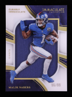Malik Nabers 2025 Immaculate Collection Clearly Immaculate Jerseys #23 #96/99 at PristineAuction.com