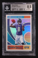 Lamar Jackson 2018 Playoff Rookie Wave #7 RC (BGS 8.5) at PristineAuction.com