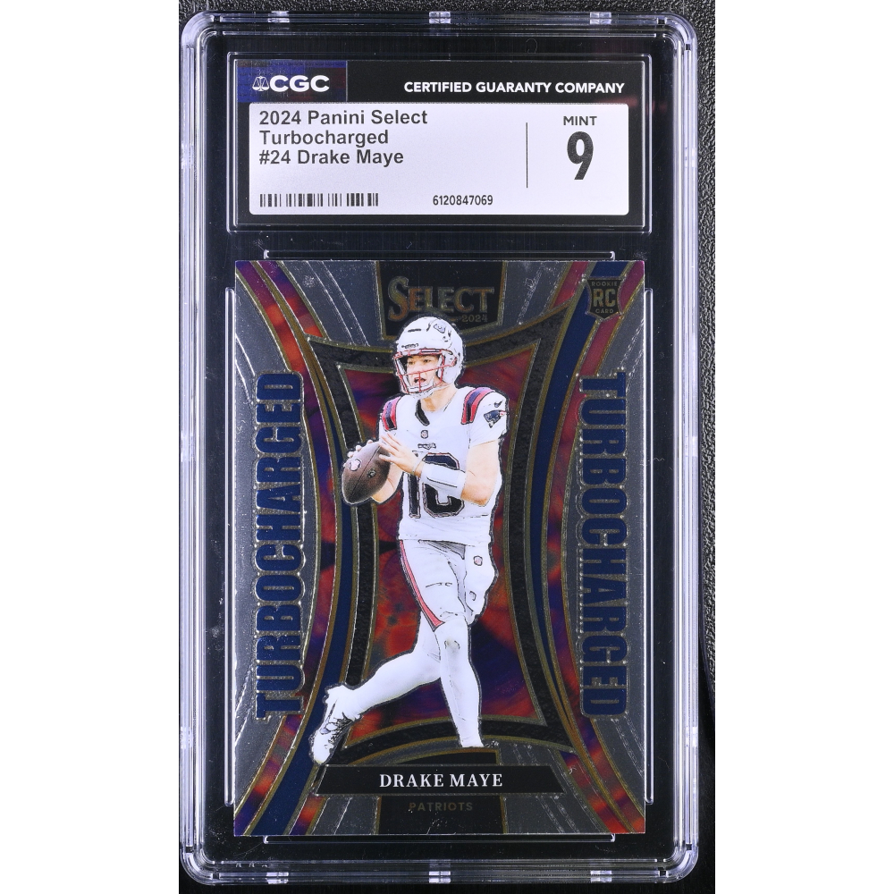 Drake Maye 2024 Select Turbocharged #24 RC (CGC 9) at PristineAuction.com