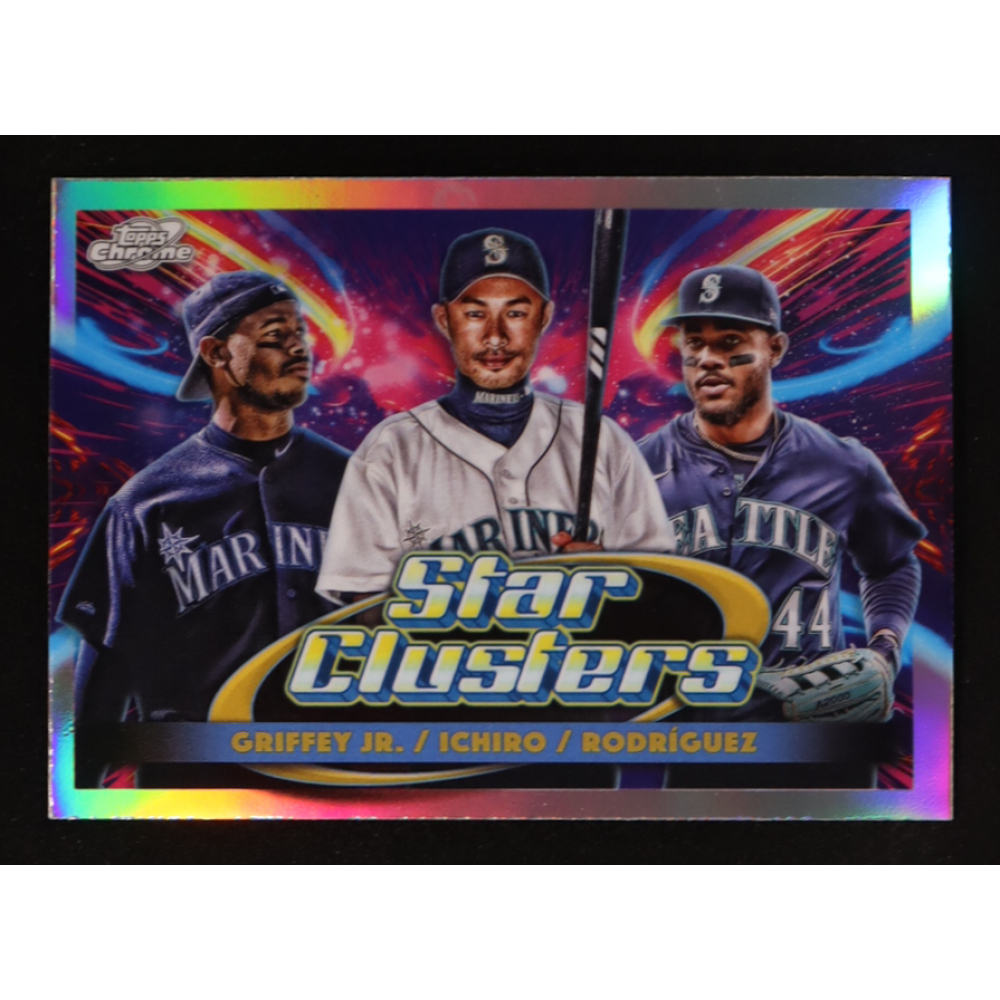 Ken Griffey Jr. / Ichiro / Julio Rodriguez 2025 Topps Chrome Star Clusters #TSC-3 at PristineAuction.com