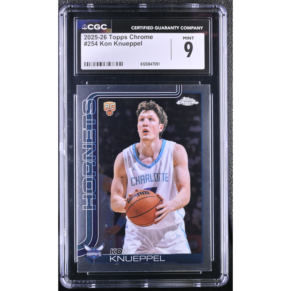 Kon Knueppel 2025-26 Topps Chrome #254 RC (CGC 9) at PristineAuction.com