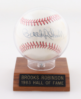 Brooks Robinson Signed OAL Baseball with Name Plaque Display Case (JSA) at PristineAuction.com