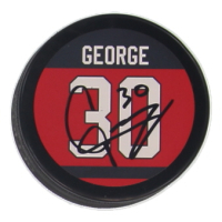 Carter George Signed Team Canada Logo Hockey Puck (JSA) at PristineAuction.com