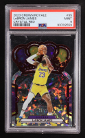 LeBron James 2023-24 Crown Royale Crystal Red #95 #27/49 (PSA 9) at PristineAuction.com