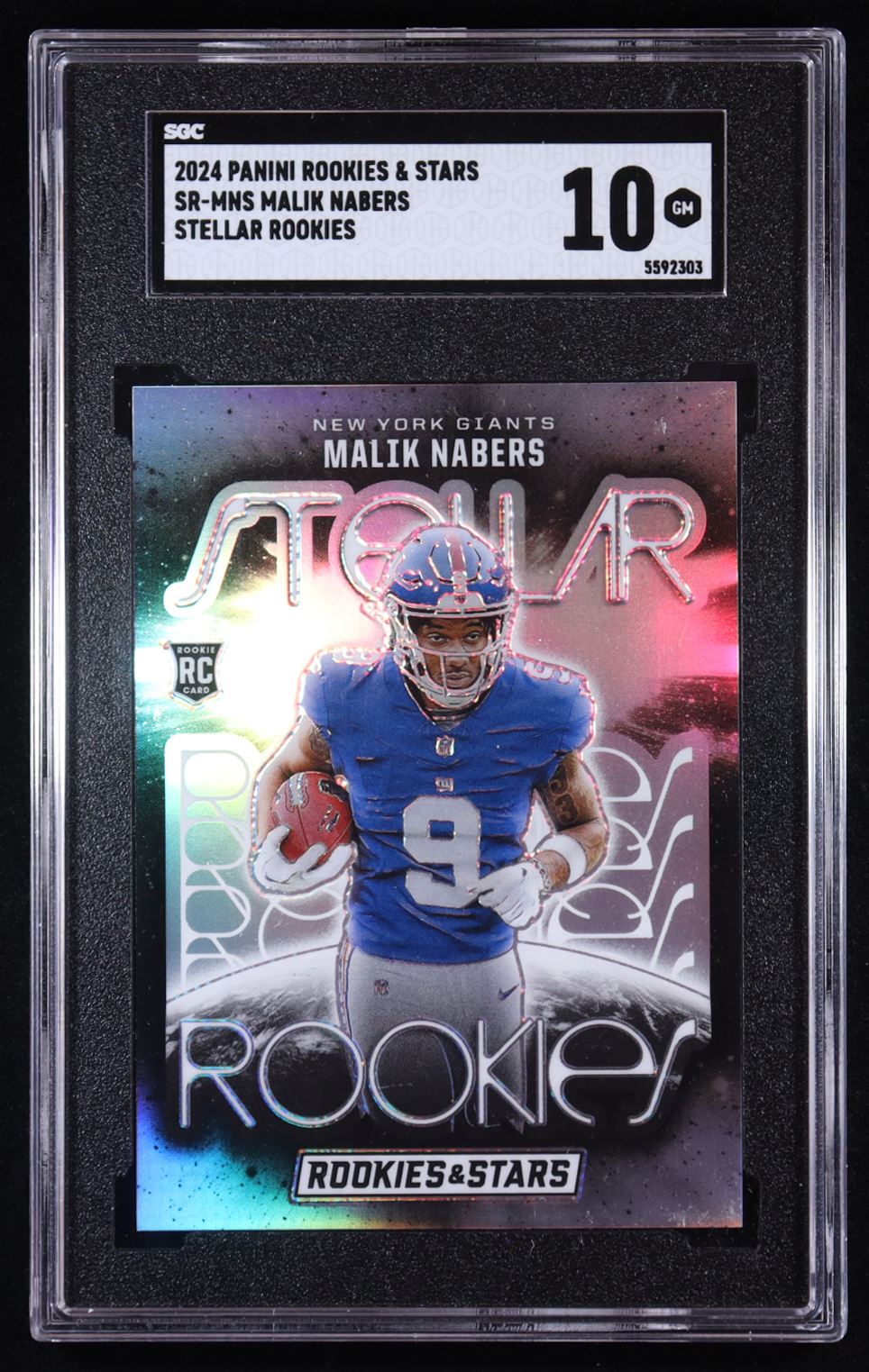 Malik Nabers 2024 Rookies and Stars Stellar Rookies Silver #4 RC (SGC 10) at PristineAuction.com Malik Nabers 2024 Rookies and Stars Stellar Rookies Silver #4 RC (SGC 10) at PristineAuction.com