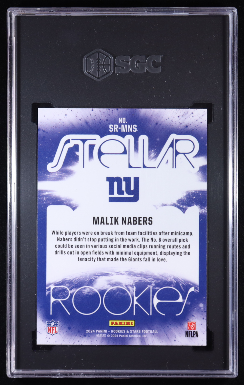 Malik Nabers 2024 Rookies and Stars Stellar Rookies Silver #4 RC (SGC 10) at PristineAuction.com Malik Nabers 2024 Rookies and Stars Stellar Rookies Silver #4 RC (SGC 10) at PristineAuction.com